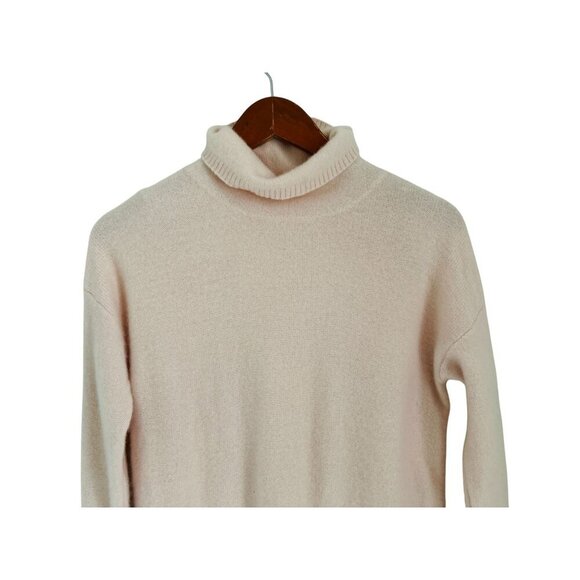 The Cashmere Project 2-ply Cashmere Turtleneck Pale Pink Sweater - Picture 2 of 8